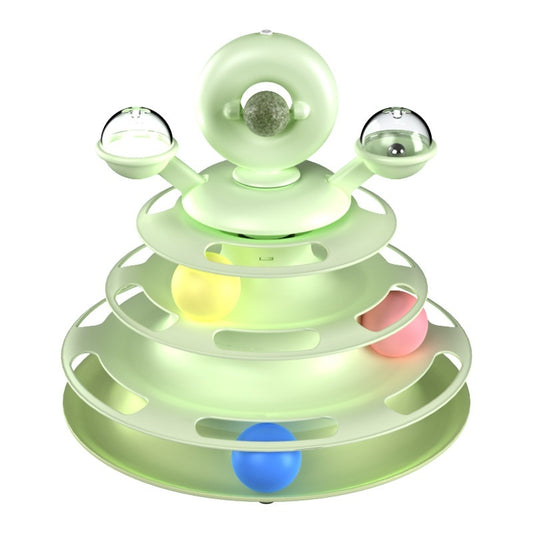 4 Levels Tower Turntable Roller Balls Toy